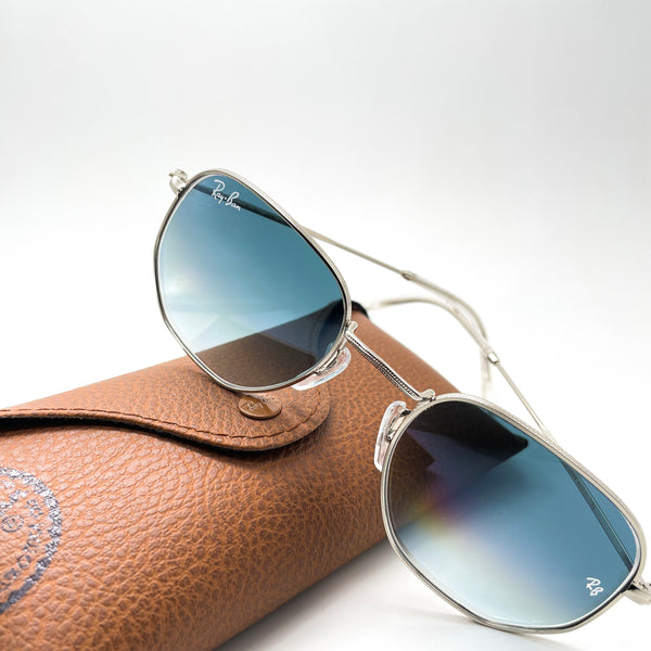 Silver Blue Hexagonal